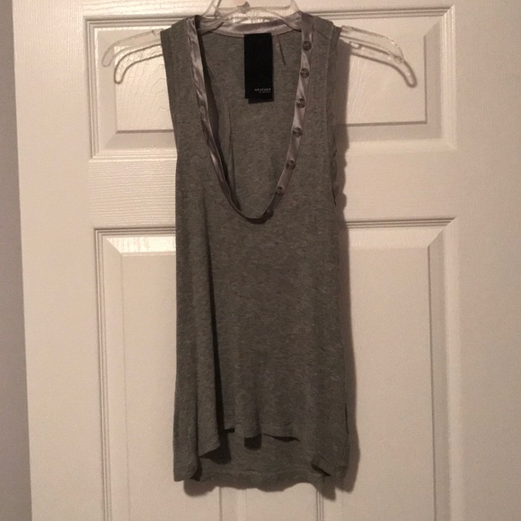 Heather by Bordeaux **SUPER SOFT** grey tank top - Picture 2 of 3